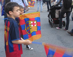 Young BARCELONA SUPPORTERS