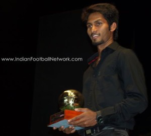 Promising Young and Skillful Alwyn George gets the best young footballer award