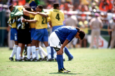 Ballon d'Or winner Roberto Baggio missed the penalty for Italy which handed Brazil the 1994 world cup